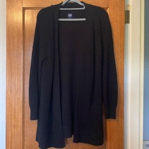 Classic black cable knit cardigan